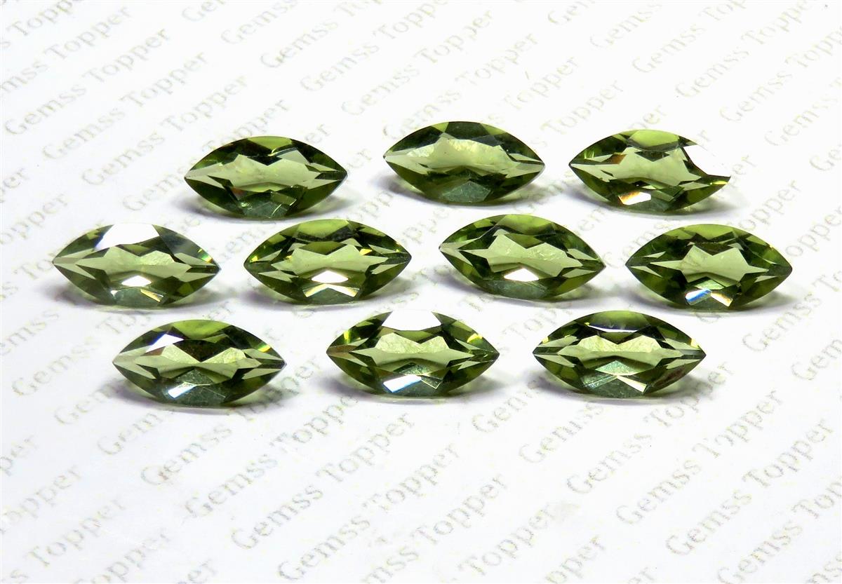 Moldavite 7x14 mm Marquise Faceted